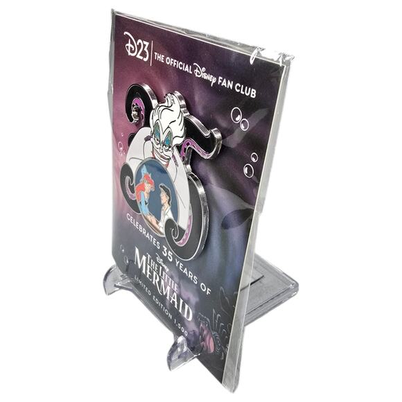 D23 Exclusive The Little Mermaid 35th Anniversary Glow-in-the-Dark Pin LE 1,500 - Picture 3 of 6